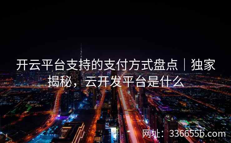 开云平台支持的支付方式盘点｜独家揭秘，云开发平台是什么
