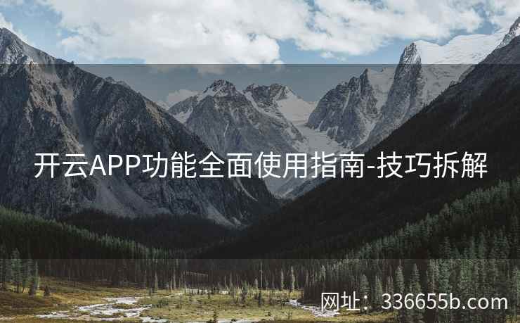 开云APP功能全面使用指南-技巧拆解